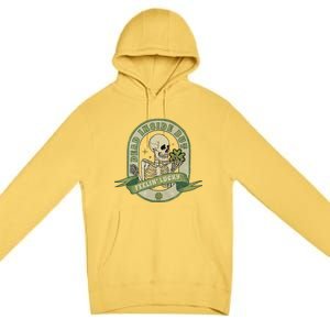 Dead Inside Feelin Lucky Retro Lucky Skeleton St Patricks Day Lucky Vibes Premium Pullover Hoodie