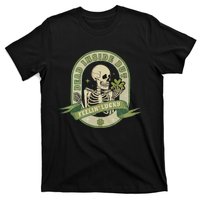 Dead Inside Feelin Lucky Retro Lucky Skeleton St Patricks Day Lucky Vibes T-Shirt