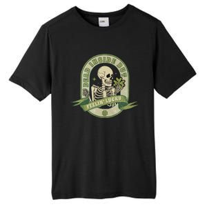 Dead Inside Feelin Lucky Retro Lucky Skeleton St Patricks Day Lucky Vibes Tall Fusion ChromaSoft Performance T-Shirt