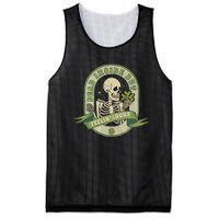 Dead Inside Feelin Lucky Retro Lucky Skeleton St Patricks Day Lucky Vibes Mesh Reversible Basketball Jersey Tank