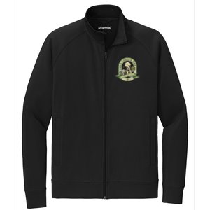 Dead Inside Feelin Lucky Retro Lucky Skeleton St Patricks Day Lucky Vibes Stretch Full-Zip Cadet Jacket