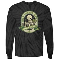 Dead Inside Feelin Lucky Retro Lucky Skeleton St Patricks Day Lucky Vibes Tie-Dye Long Sleeve Shirt