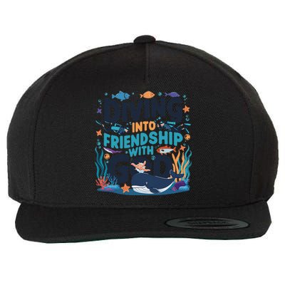 Diving Into Friendship With God Scuba Vbs 2024 Christian Wool Snapback Cap