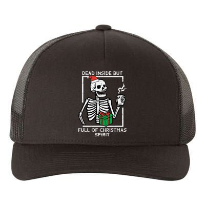 Dead Inside Full Christmas Spirit Skeleton Xmas Yupoong Adult 5-Panel Trucker Hat