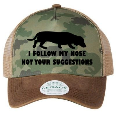 Dachshund I Follow My Nose Nose Not Your Suggestions Legacy Tie Dye Trucker Hat