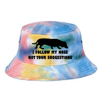 Dachshund I Follow My Nose Nose Not Your Suggestions Tie Dye Newport Bucket Hat