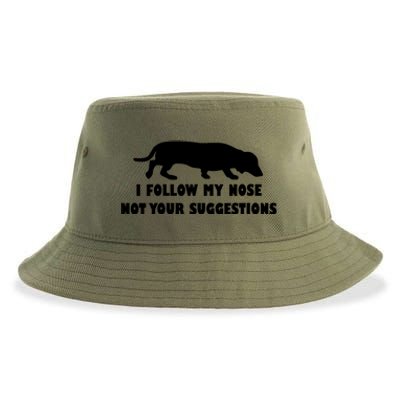 Dachshund I Follow My Nose Nose Not Your Suggestions Sustainable Bucket Hat