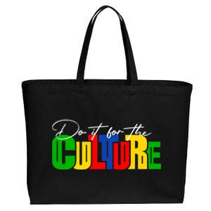 Do It For The Culture Black History Month African Roots Afro Gift Cotton Canvas Jumbo Tote