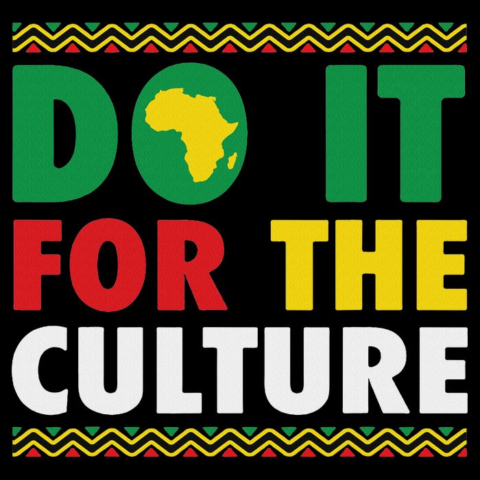 Do It For The Culture Black History & African Roots Afro Drawstring Bag