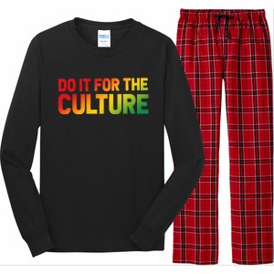 Do It For The Culture Juneteenth Gradient Graphic Cute Gift Long Sleeve Pajama Set