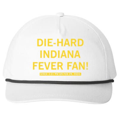 Diehard Indiana Fever Fan Snapback Five-Panel Rope Hat