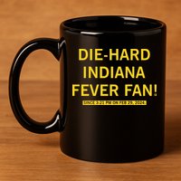 Diehard Indiana Fever Fan 11oz C Handle Ceramic Mug