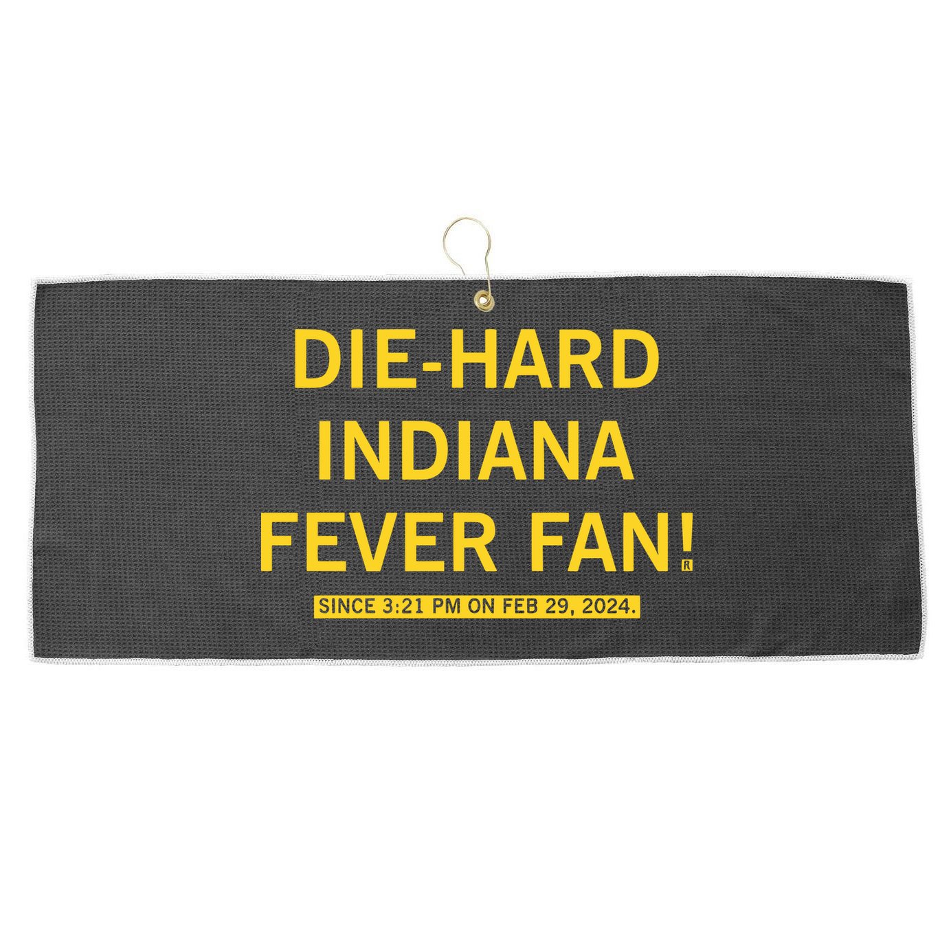 Diehard Indiana Fever Fan Large Microfiber Waffle Golf Towel