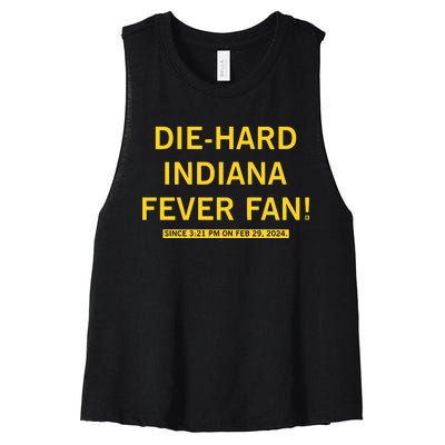 Diehard Indiana Fever Fan Women's Racerback Cropped Tank