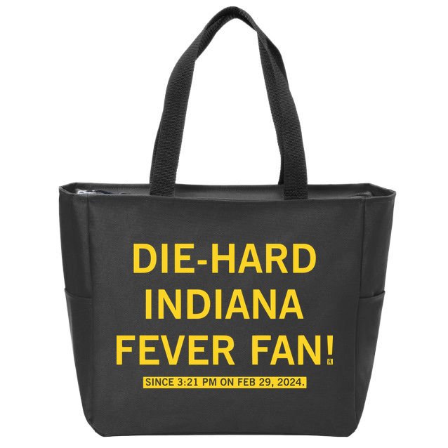 Diehard Indiana Fever Fan Zip Tote Bag