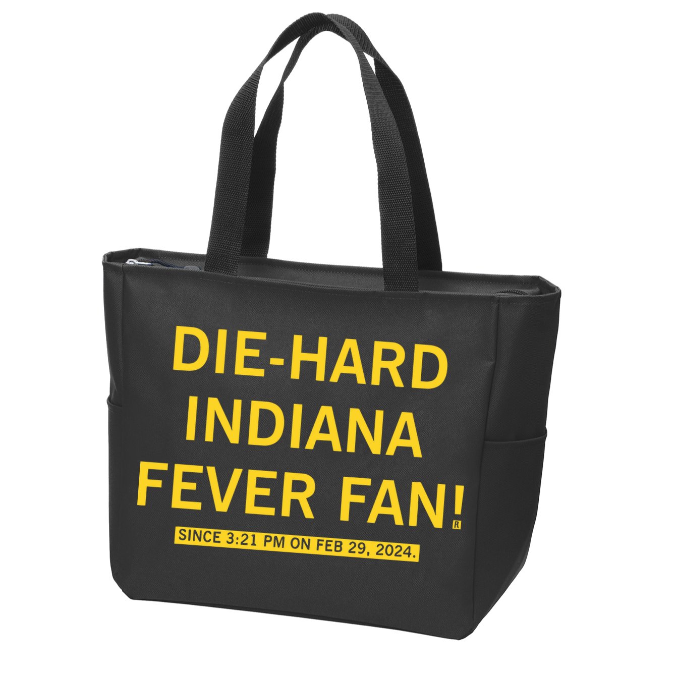 Diehard Indiana Fever Fan Zip Tote Bag