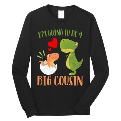 Dinosaur I'm Going To Be a Cousin Baby Reveal 2024 Long Sleeve Shirt