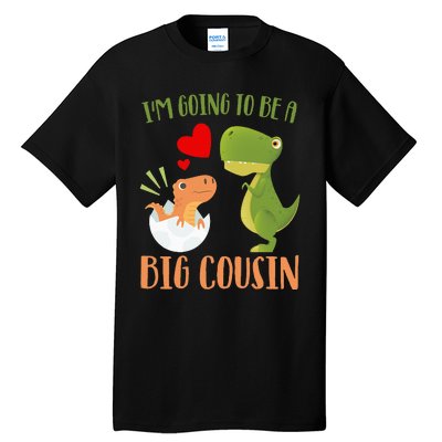 Dinosaur I'm Going To Be a Cousin Baby Reveal 2024 Tall T-Shirt