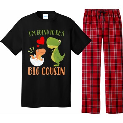 Dinosaur I'm Going To Be a Cousin Baby Reveal 2024 Pajama Set