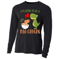 Dinosaur I'm Going To Be a Cousin Baby Reveal 2024 Cooling Performance Long Sleeve Crew