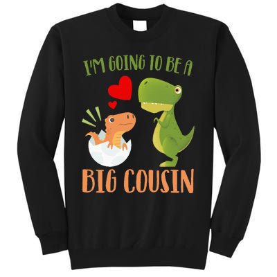 Dinosaur I'm Going To Be a Cousin Baby Reveal 2024 Tall Sweatshirt