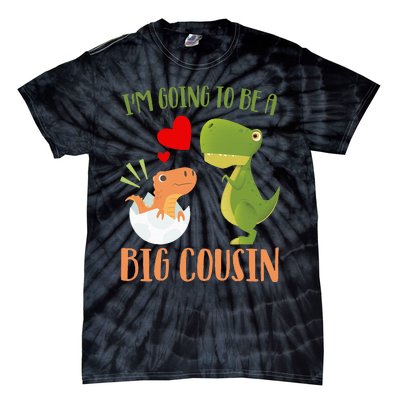 Dinosaur I'm Going To Be a Cousin Baby Reveal 2024 Tie-Dye T-Shirt