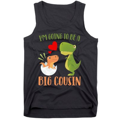 Dinosaur I'm Going To Be a Cousin Baby Reveal 2024 Tank Top