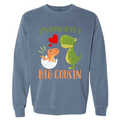 Dinosaur I'm Going To Be a Cousin Baby Reveal 2024 Garment-Dyed Sweatshirt