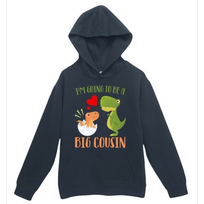 Dinosaur I'm Going To Be a Cousin Baby Reveal 2024 Urban Pullover Hoodie