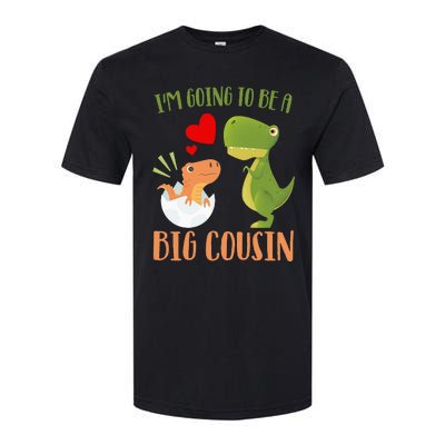 Dinosaur I'm Going To Be a Cousin Baby Reveal 2024 Softstyle CVC T-Shirt