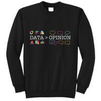 Data Is Greater Than Opinion Funny Data Science Statistics Sweatshirt