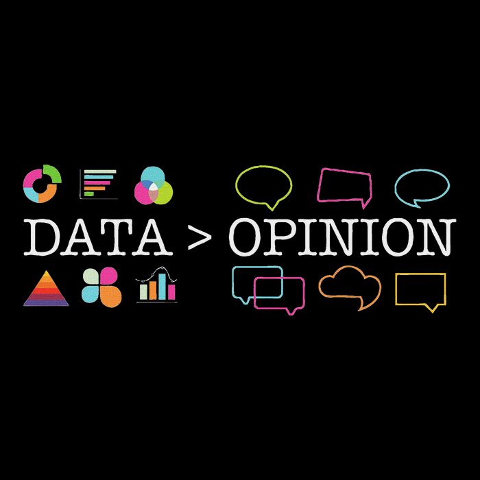 Data Is Greater Than Opinion Funny Data Science Statistics Poster