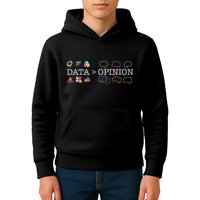 Data Is Greater Than Opinion Funny Data Science Statistics Kids Hoodie