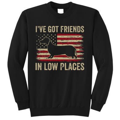 Dachshund Ive Got Friends In Low Places Wiener Dog Vintage Sweatshirt