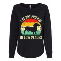 Dachshund IVe Got Friends In Low Places Wiener Dog Vintage Womens California Wash Sweatshirt