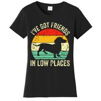 Dachshund IVe Got Friends In Low Places Wiener Dog Vintage Women's T-Shirt