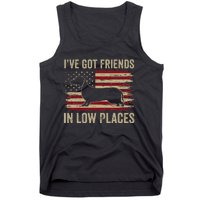 Dachshund I've Got Friends In Low Places Wiener Dog Vintage Tank Top