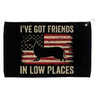 Dachshund I've Got Friends In Low Places Wiener Dog Vintage Grommeted Golf Towel