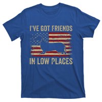 Dachshund I've Got Friends In Low Places Wiener Dog Vintage  T-Shirt