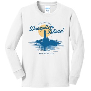 Deception Island Gamer Girl Graphic Kids Long Sleeve Shirt