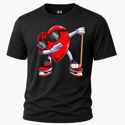 Dabbing Ice Hockey Heart Gift For Valentine's Day Men Boys Kids Gift Performance Shirt