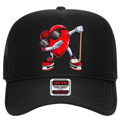 Dabbing Ice Hockey Heart Gift For Valentine's Day Men Boys Kids Gift Trucker Hat