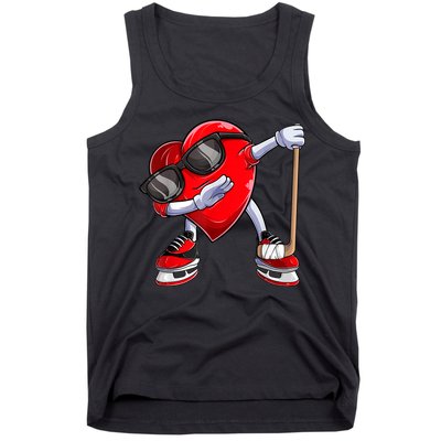 Dabbing Ice Hockey Heart Gift For Valentine's Day Men Boys Kids Gift Tank Top