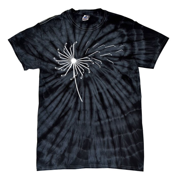 Dandelion Ice Hockey Stick For Ice Hockey Player Sports Gift Tie-Dye T-Shirt