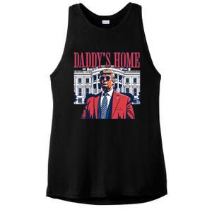 Daddy Is Home Donald Trump 47th President Of The United States Of America Usa Ladies PosiCharge Tri-Blend Wicking Tank