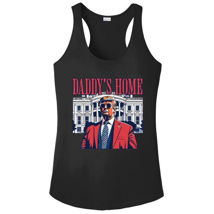 Daddy Is Home Donald Trump 47th President Of The United States Of America Usa Ladies PosiCharge Competitor Racerback Tank