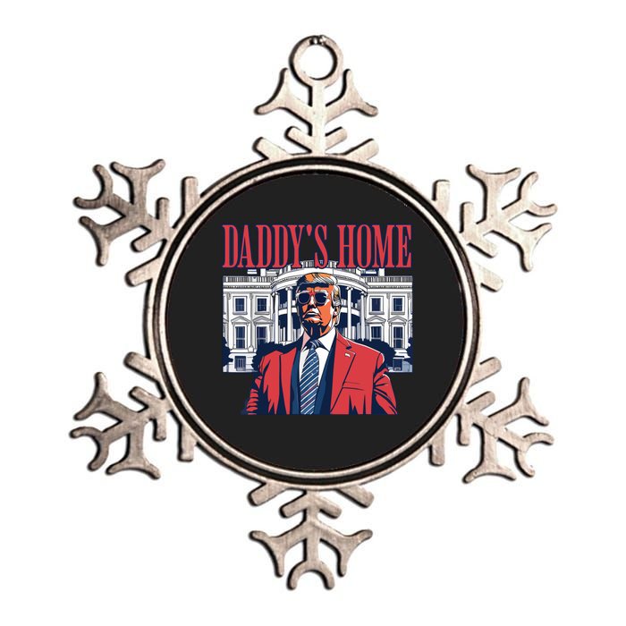 Daddy Is Home Donald Trump 47th President Of The United States Of America Usa Metallic Star Ornament