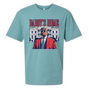 Daddy Is Home Donald Trump 47th President Of The United States Of America Usa Sueded Cloud Jersey T-Shirt