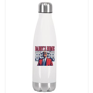 Daddy Is Home Donald Trump 47th President Of The United States Of America Usa Stainless Steel Insulated Water Bottle