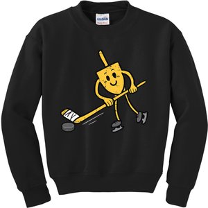 Dreidel Ice Hockey Hanukkah Chanukah Jewish Kids Sweatshirt